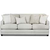 Round Arm Sofa in Hogan Cotton Off White Fabric